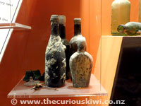 Bottles recovered from Rotomahana Hotel at The Buried Village