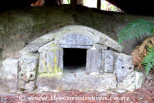Original Stone Pataka (Storehouse) at The Buried Village