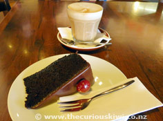 Coffee and cake at Capers