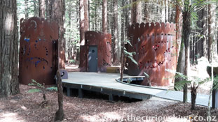 Unique toilets at The Redwoods Whakarewarewa Forest