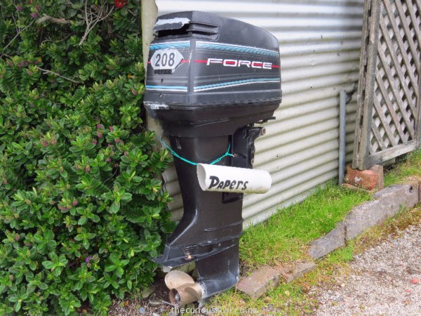 Outboard motor letter box