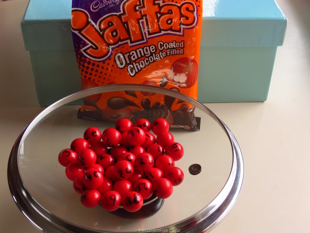The jaffas numbered and ready to roll