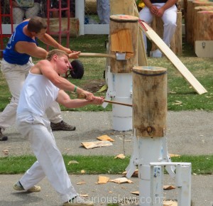 Axemen competing