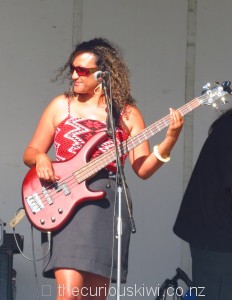 Porina from Empress on the bass guitar