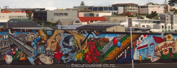 'Our Hood' collaborative work, corner of Ponsonby Rd & Williamson Ave