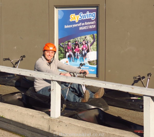 A happy local on the Luge