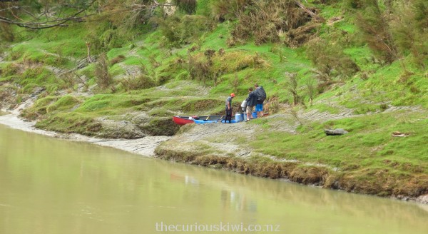 Canoes are a popular way to get down the river today