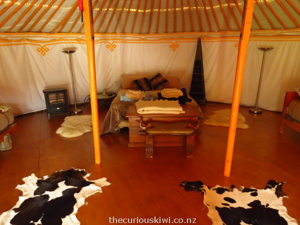 Interior of the yurt