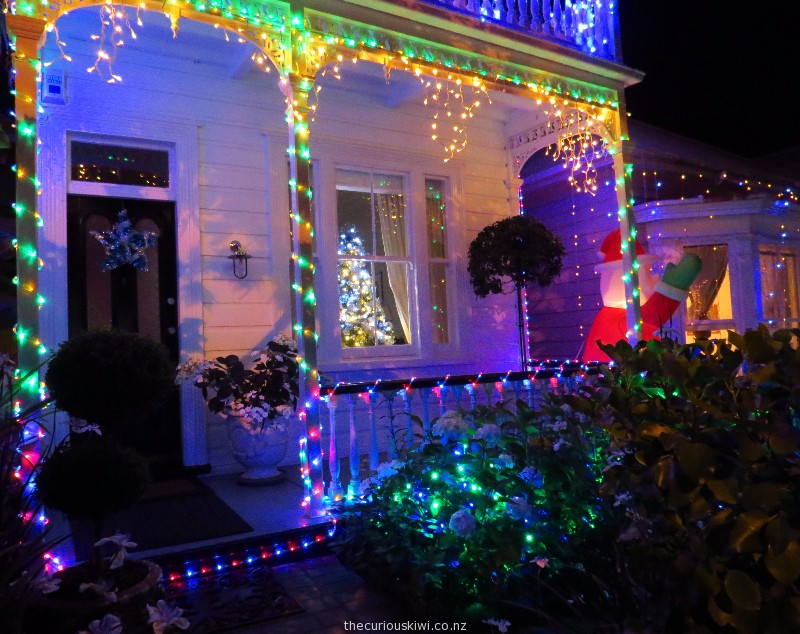 Merry Christmas in lights from Franklin Road, Ponsonby thecuriouskiwi