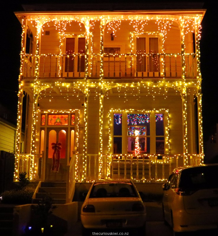 Merry Christmas in lights from Franklin Road, Ponsonby thecuriouskiwi