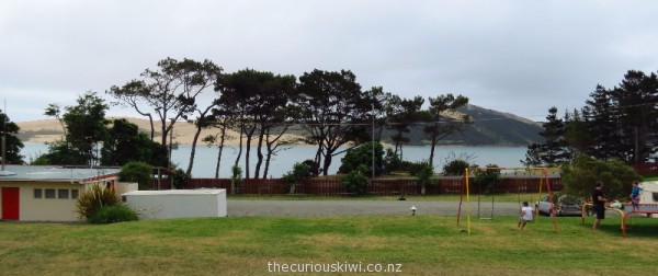 View from our site at Opononi Beach Holiday Park