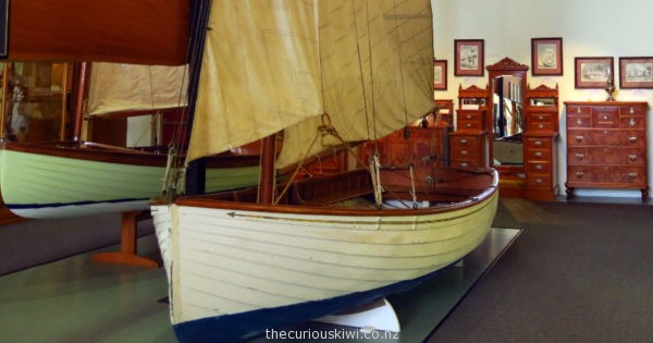 Kauri boats and furniture at Matakohe Kauri Museum