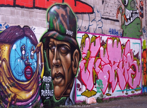 Christchurch Street Art by Carrot Boy & Dove
