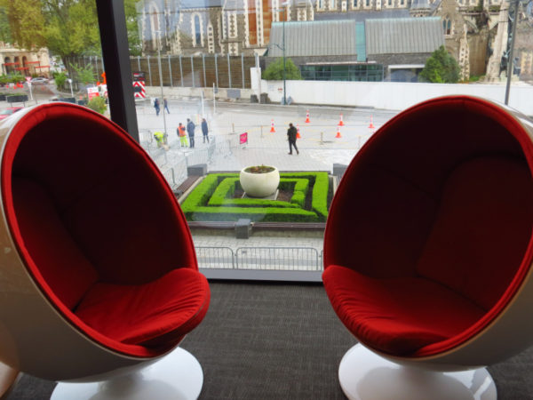Window seating at Turanga - Christchurch Central Library
