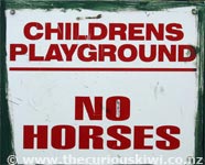 No Horses in Playground